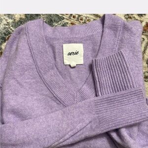 aerie Lavender V-Neck Sweater